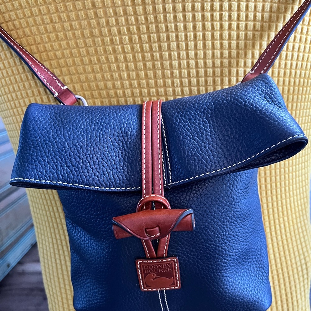 Dooney & Bourke Navy Leather Crossbody Bag